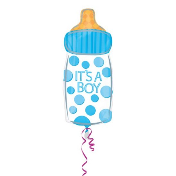 Folieballon shape baby bottle boy