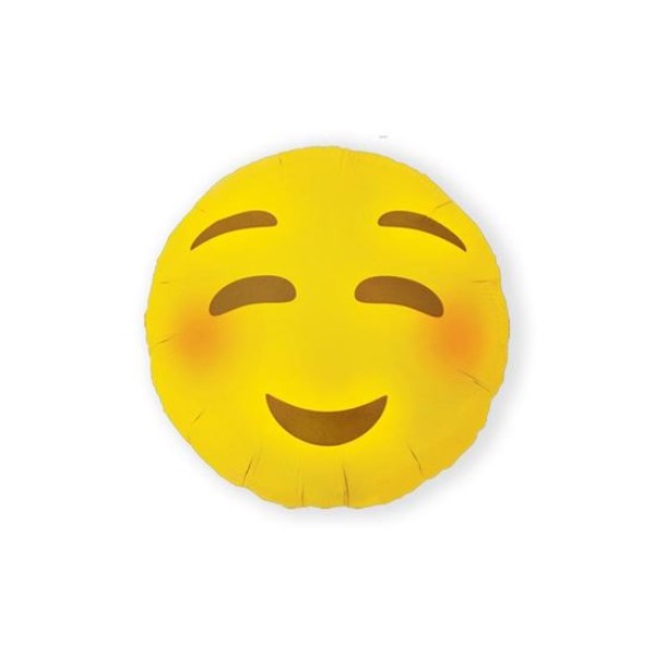 Folieballon emoji blushing