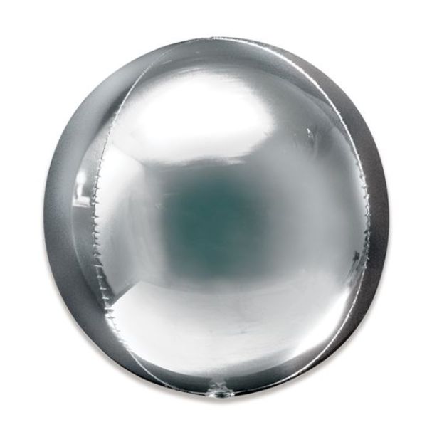Folieballon orbz zilver
