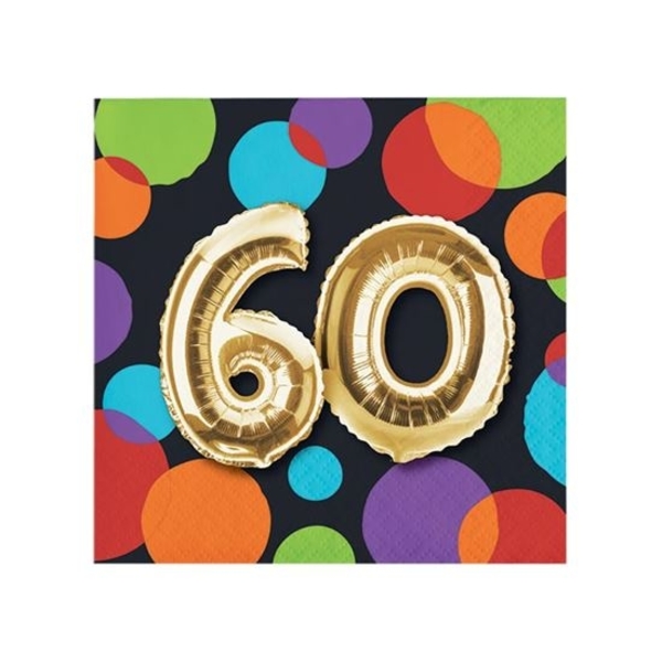 Servetten 60 balloon birthday
