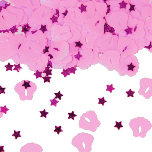 Tafelconfetti voetjes roze