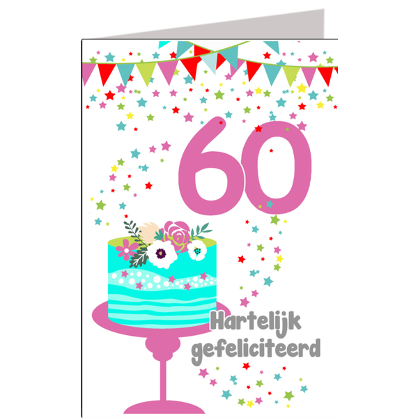 Verwonderlijk Hiep hiep hoera 60 jaar vrouw - feestartikelen bestellen 60 jaar YI-11