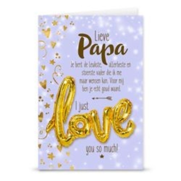Wonderbaarlijk Gift card love ballon Papa - goedkope kado en feestartikelen KK-87