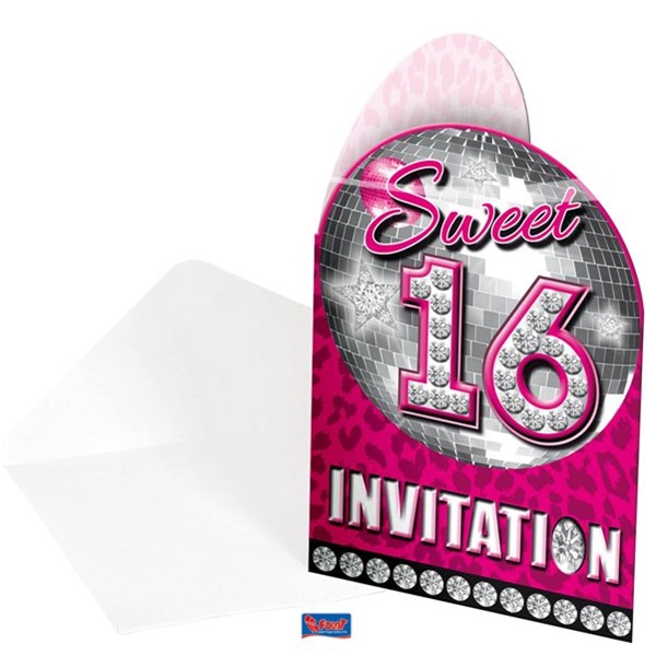 Uitnodigingen sweet 16