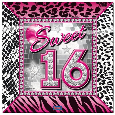 Servetten sweet 16