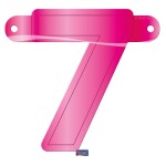 Banner letter cijfer 7 roze