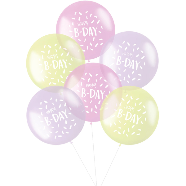 Ballonnen XL pastel roze happy birthday