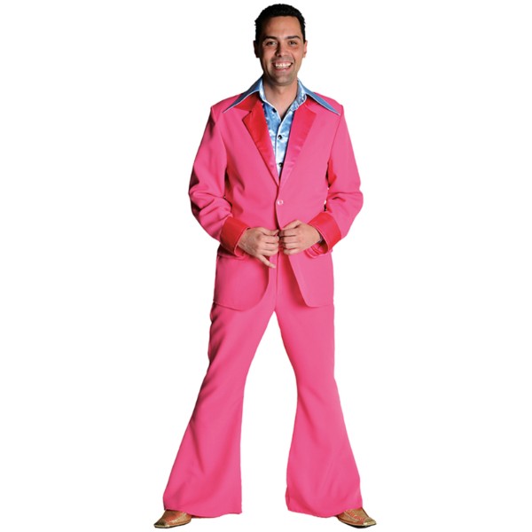 Kostuum 70s pink heren