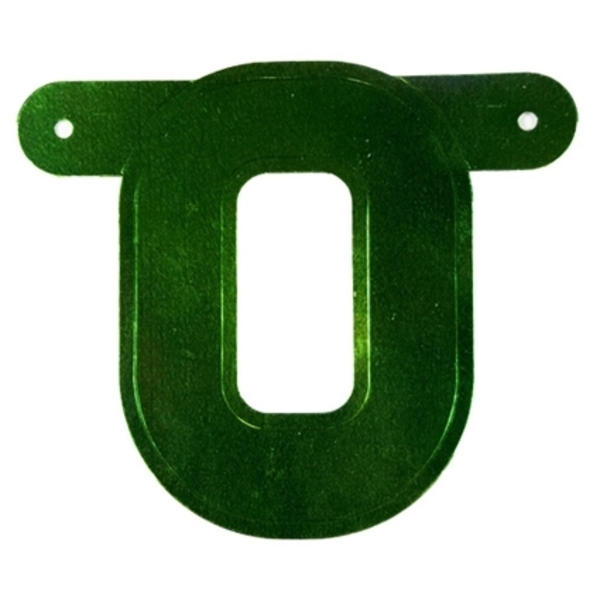 Banner letter O groen metallic
