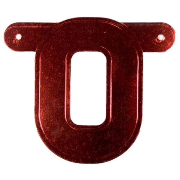 Banner letter O rood metallic