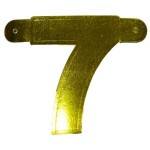 Banner letter cijfer 7 goud metallic