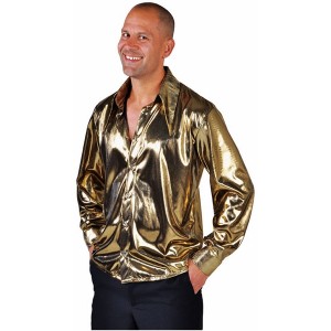 Overhemd folie metallic goud
