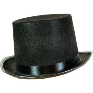 Hoge hoed vilt zwart elegant