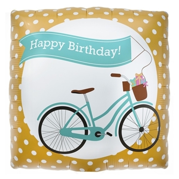 Folieballon Birthday bike banner