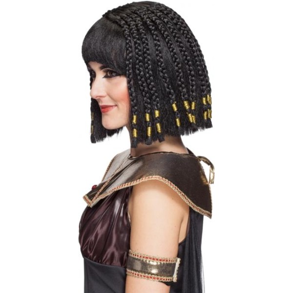 Pruik Cleopatra met vlechtjes