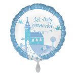 Folieballon 1st communion church blue