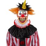 Clownmasker met minihoed