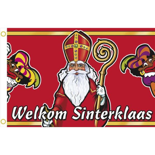 laat staan Woordenlijst opslaan Gevelvlag welkom Sinterklaas - goedkope feestartikelen bestellen sint en  piet