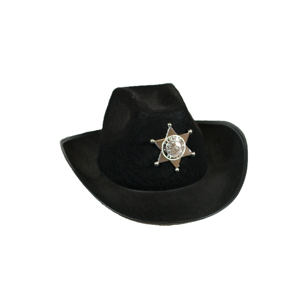 Cowboyhoed Dallas vilt sherifster zwart