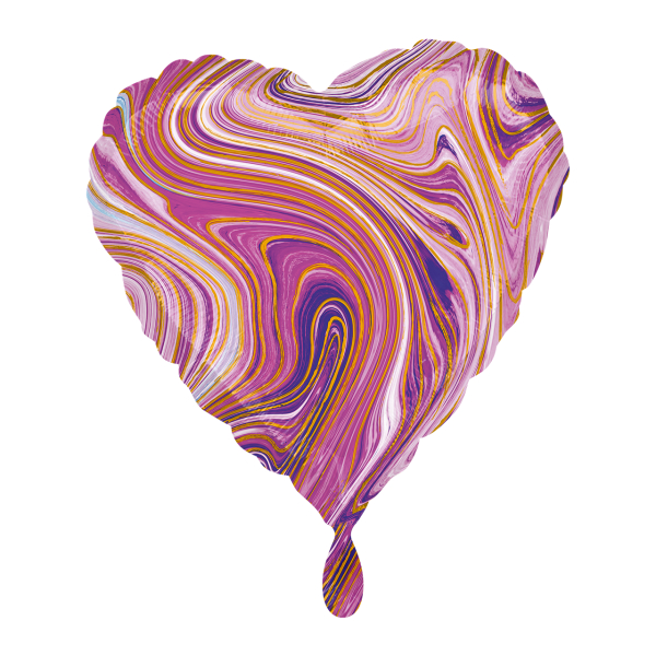 Folieballon marbles purple hart