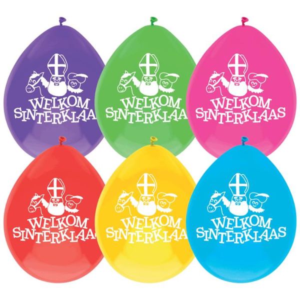 Ballonnen welkom Sinterklaas