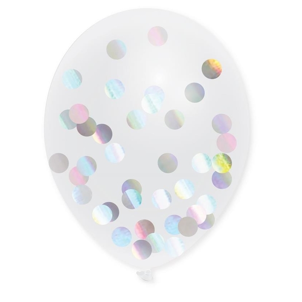 Ballonnen clear confetti