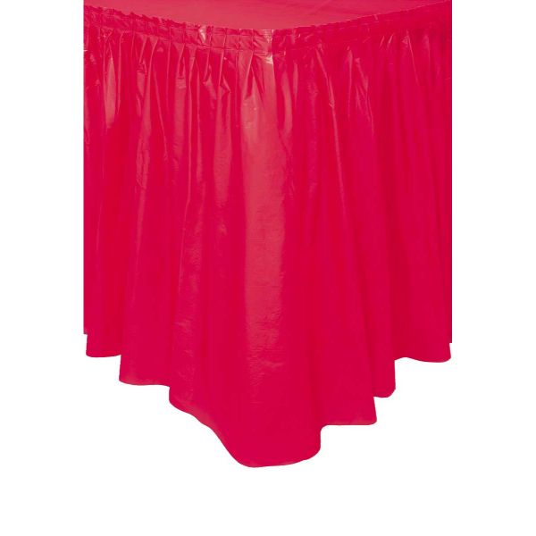 Tafelkleed met rok rood