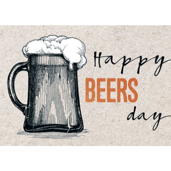 Wenskaart Artwork Happy beersday