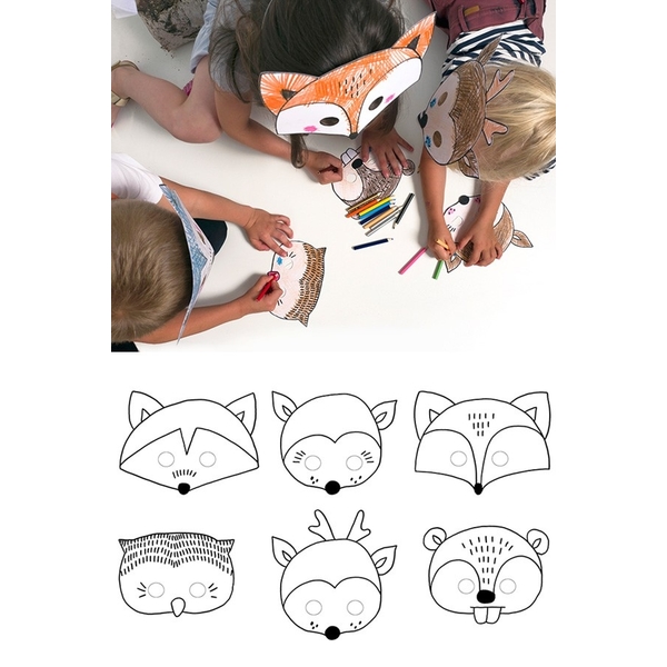 Maskers dieren DIY papier