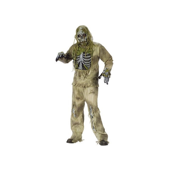 Skeleton zombie met handschoenen en masker
