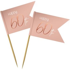 Cocktailprikkers elegant lush blush 60