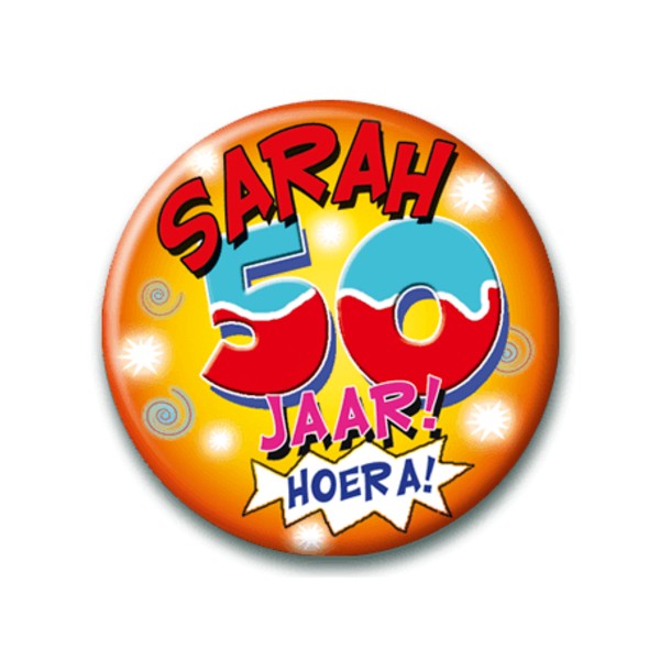 Button hoera Sarah