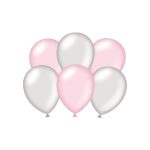 Party balloons - metallic pink and silver