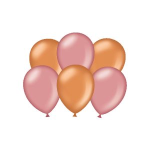 Party balloons - metallic rose gold and chrome copper