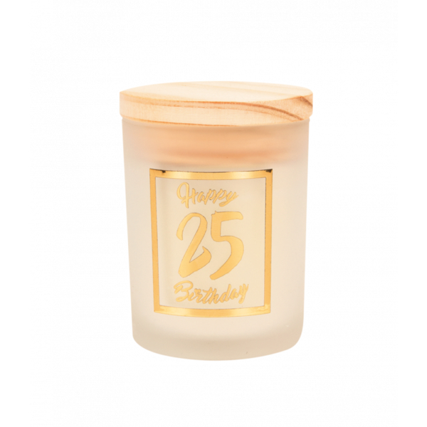 Scented candle white-rose gold 25