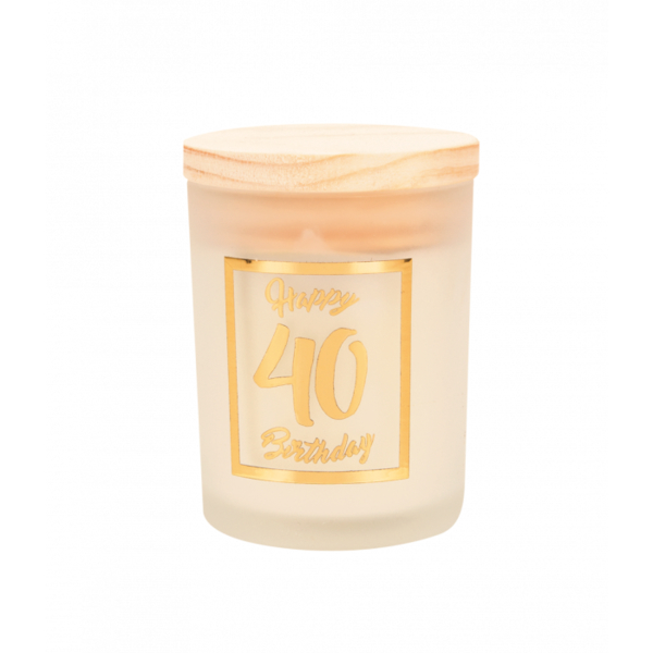 Scented candle white-rose gold 40