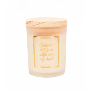 Scented candle white-rose gold Bedankt