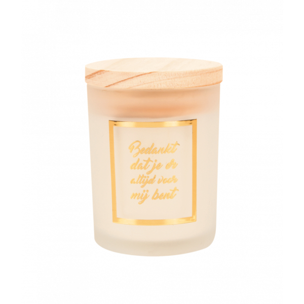 Scented candle white-rose gold Bedankt