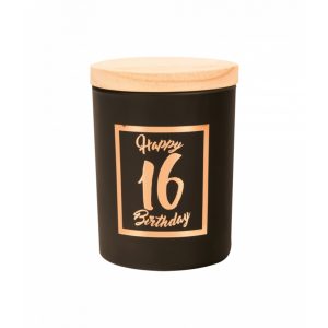 Scented candle black-rose gold 16