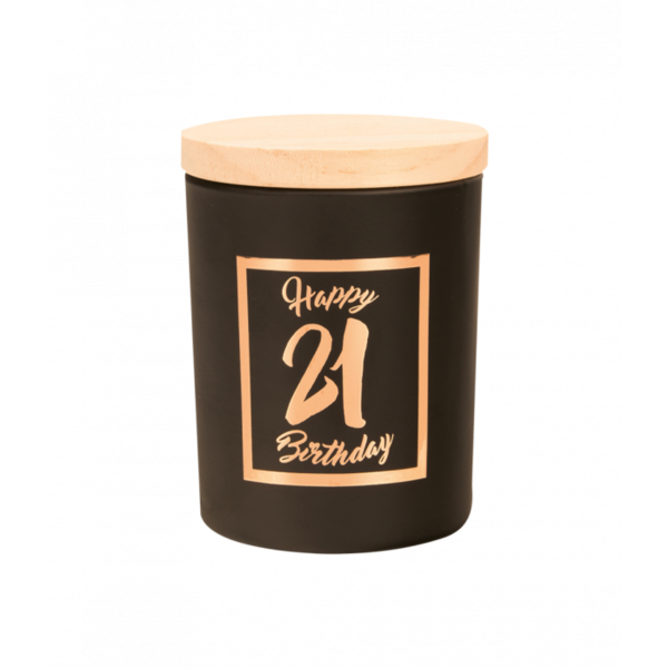 Scented candle black-rose gold 21