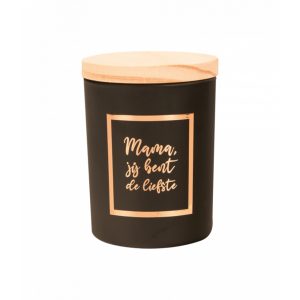 Scented candle black-rose gold Mama