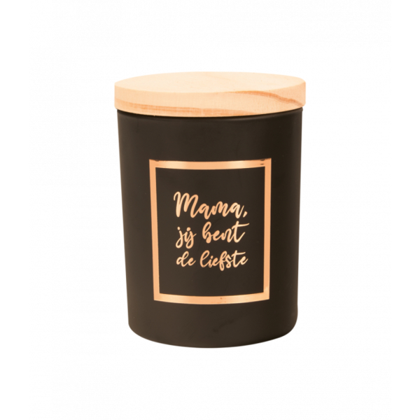 Scented candle black-rose gold Mama