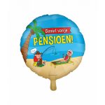 Folieballon pensioen cartoon