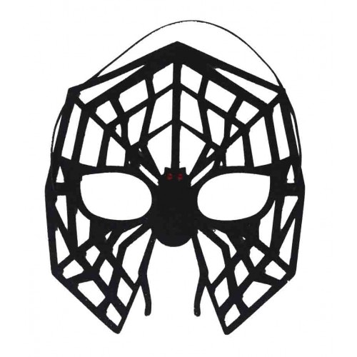 Masker zwart spinnenweb