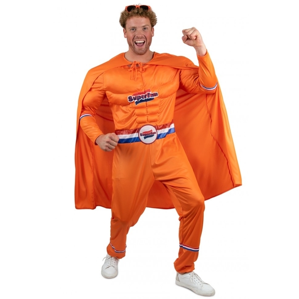 Kostuum superfan oranje