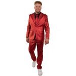 Kostuum rood glitter 3-delig