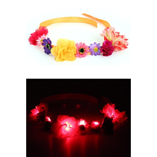 Haarband met bloem en licht