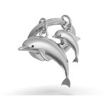 Luxury keyring dolphins