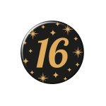 Button classy party badge 16