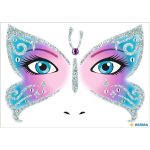 Face art sticker vlinder